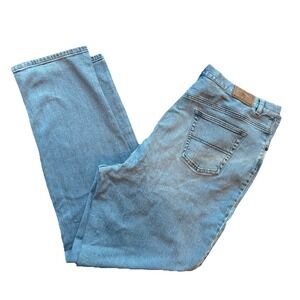 Vtg Ralph Lauren Womens Light Denim Blue Jeans Tapered Leg Sttetch Plus 20W 20